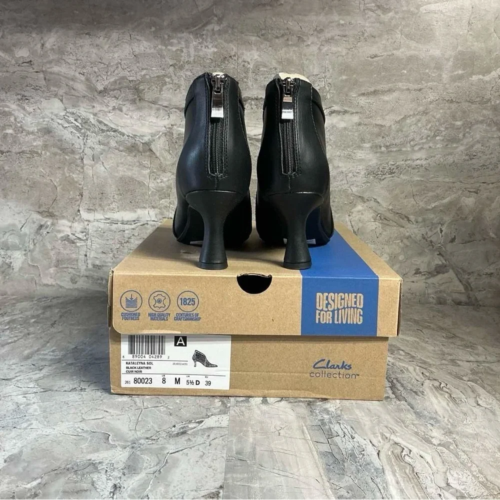 Clarks Women's Kataleyna Sol Black Leather